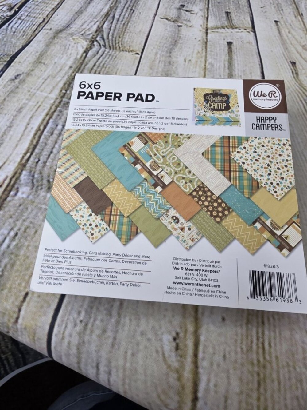 We R Memory Keepers 6 x 6 Paper Pads 36 Sheets Happy Campers